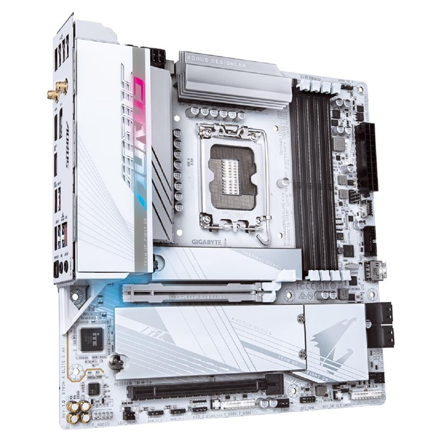 Placa Mãe Gigabyte B760m Aorus Elite X Ax, Chipset B760, Intel Lga 1700, Matx, Ddr5