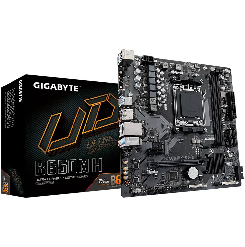 Placa Mae Gigabyte B650M H, AMD, Micro ATX, DDR5, Preto