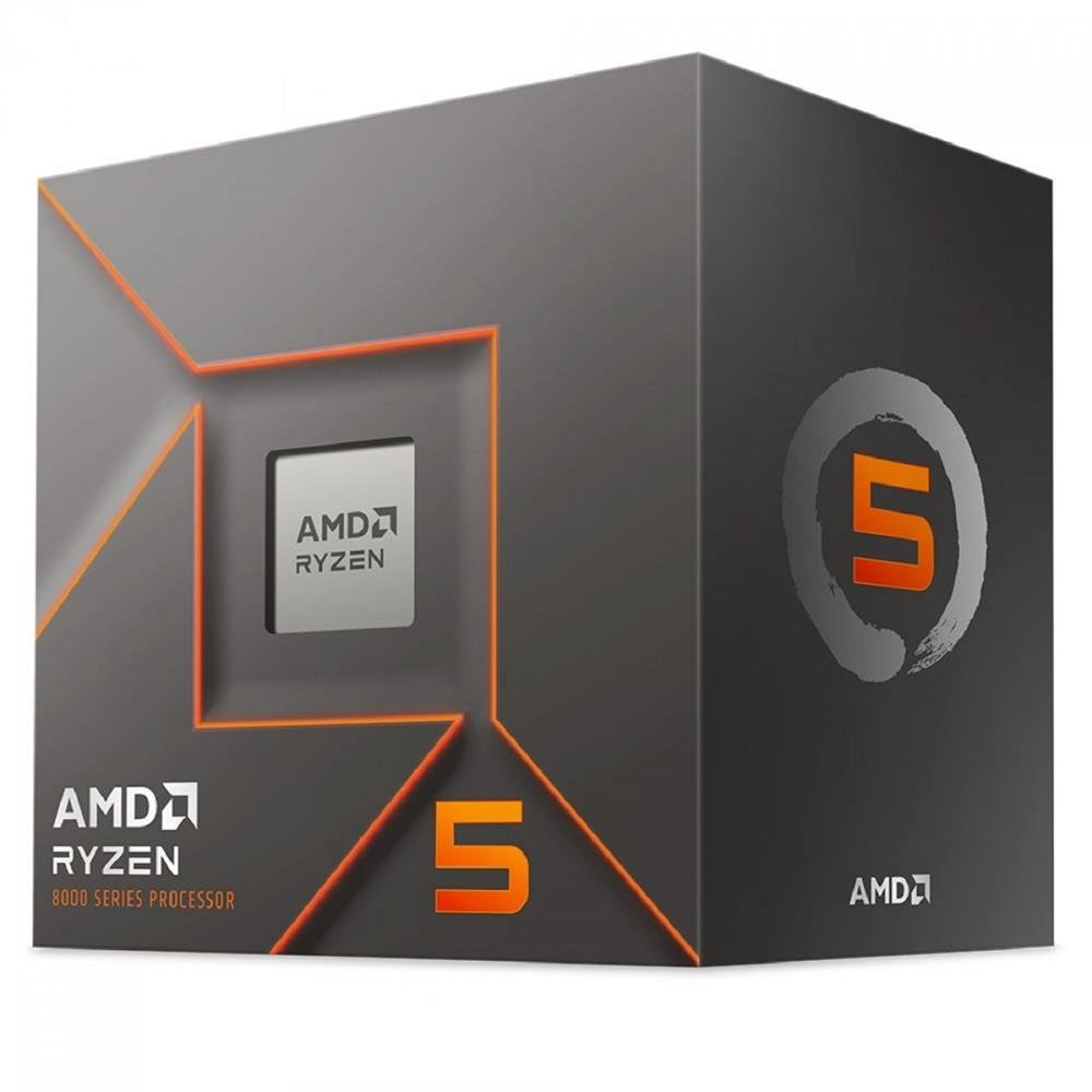 Processador AMD Ryzen 5 8400F, 4.2GHz (4.7GHz Turbo), 6-Cores 12-Threads, AM5, Com Cooler, 100-100001591BOX