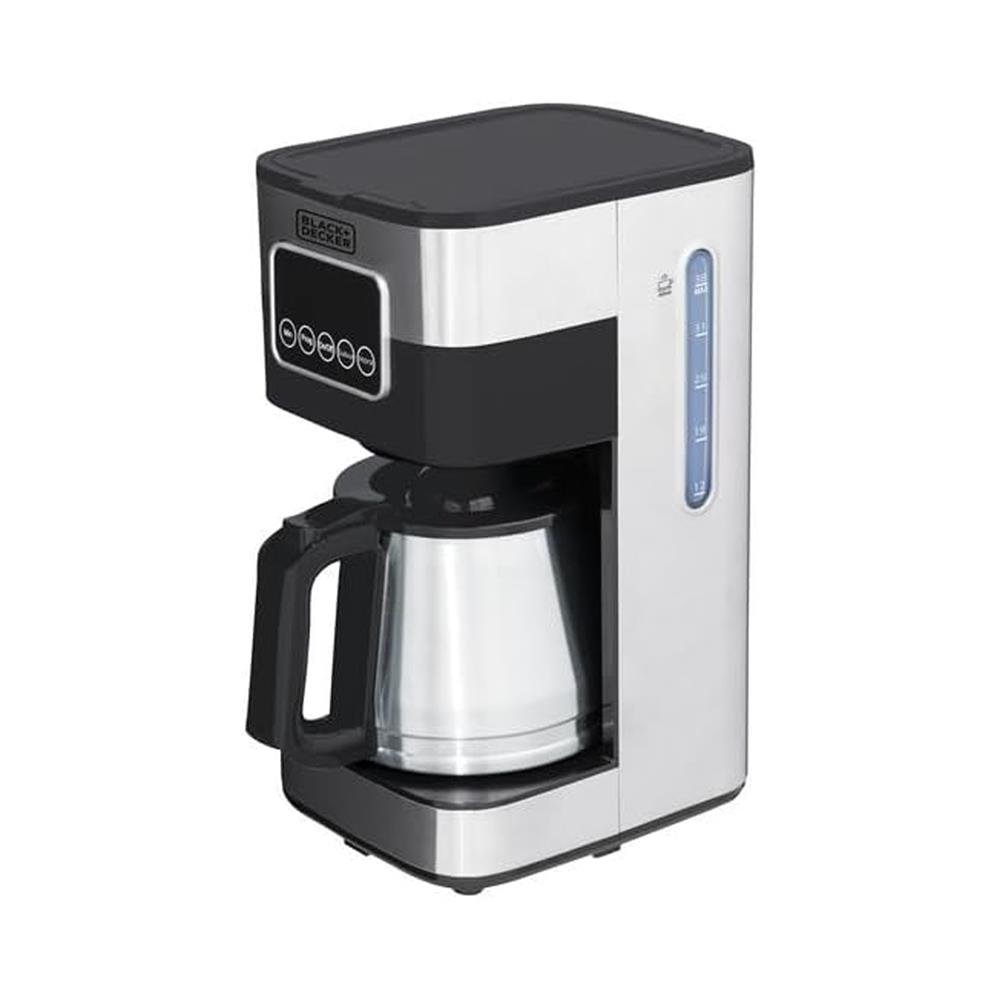 Black Decker Cafeteira Elétrica 110 V Inox, Filtro Permanente e Lavável, Capacidade 1,5 L, Ate 38 Cafézinhos, Painel Digital, Modelo CM350G-BR