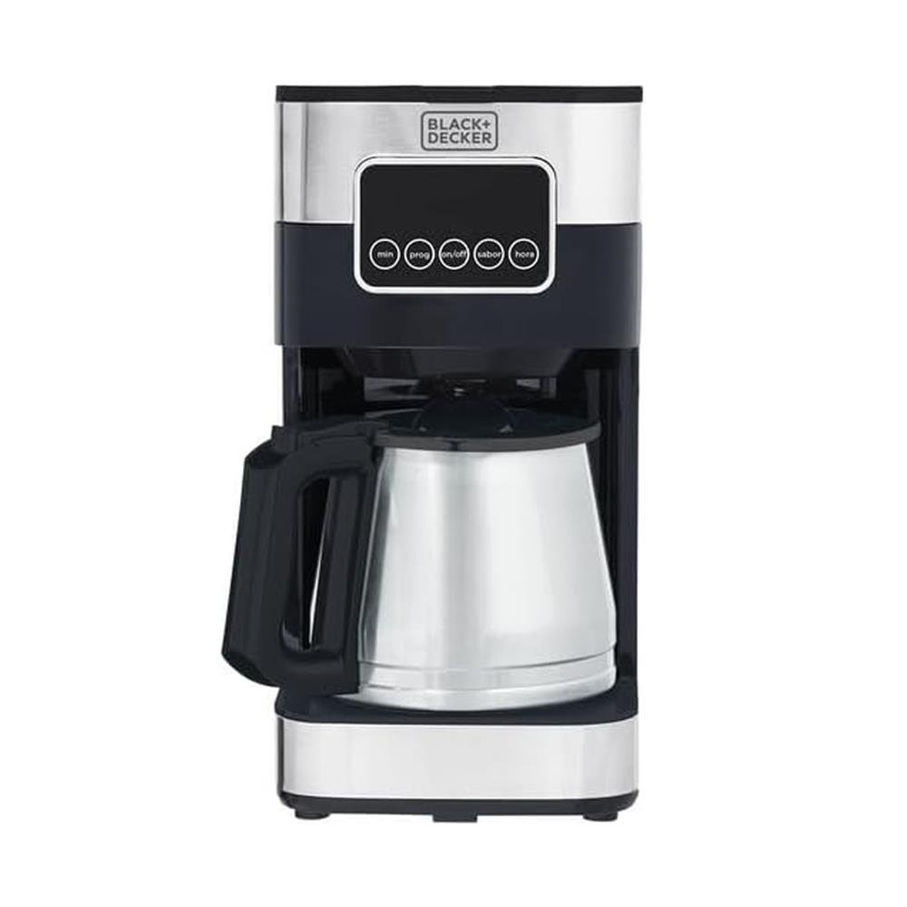 Black Decker Cafeteira Elétrica 110 V Inox, Filtro Permanente e Lavável, Capacidade 1,5 L, Ate 38 Cafézinhos, Painel Digital, Modelo CM350G-BR