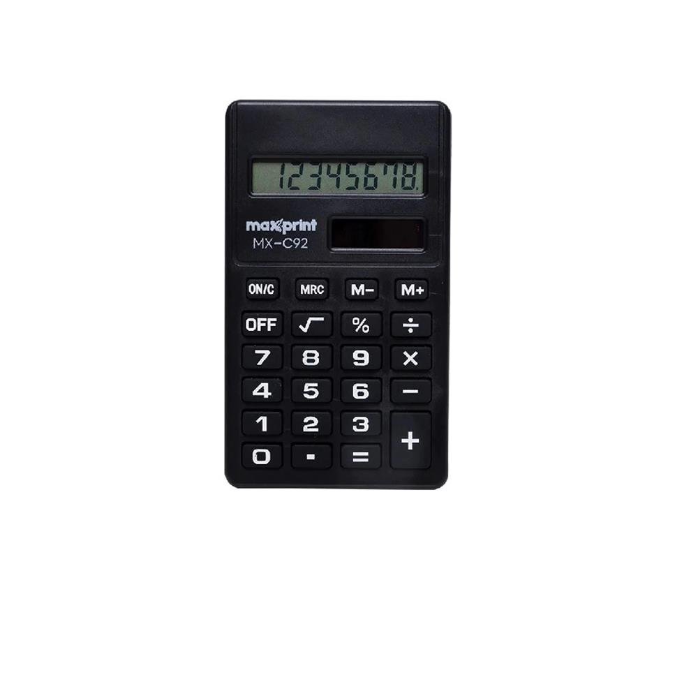 Calculadora De Bolso Eletrônica MXC92 8 Digítos Preto Maxprint