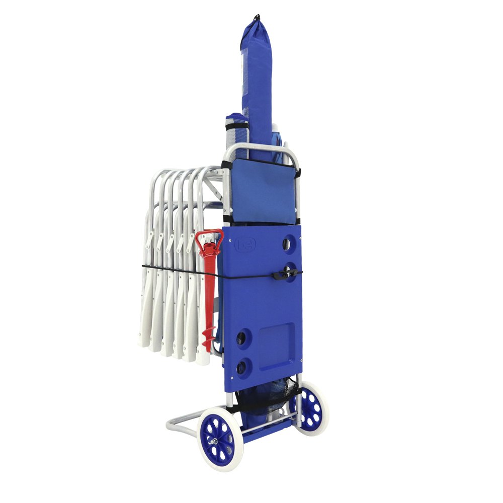 Carrinho Mesa Para Praia Alumínio Com Bolsa + Rede + Sacareia Bel