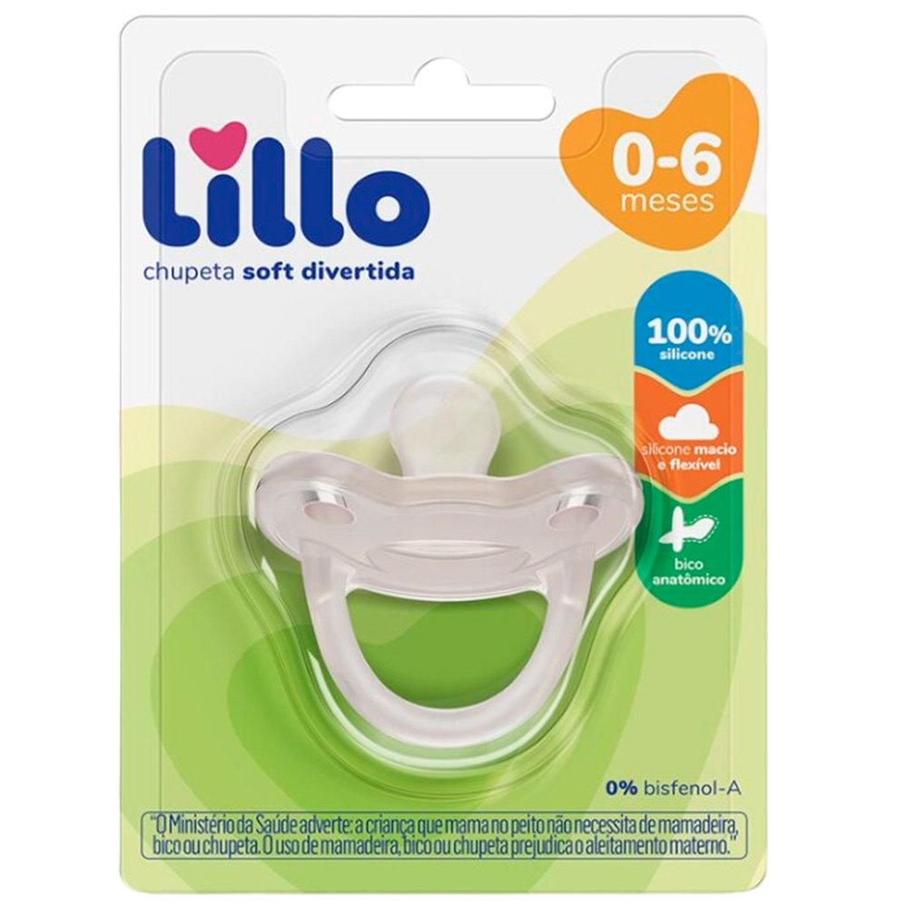 Chupeta Lillo Divertida 100% Silicone/anatomica Tamanho 1 Neutra 638901