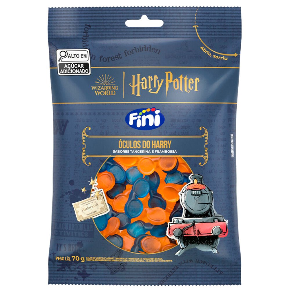 Bala De Gelatina Fini Harry Potter Óculos Do Harry 70g