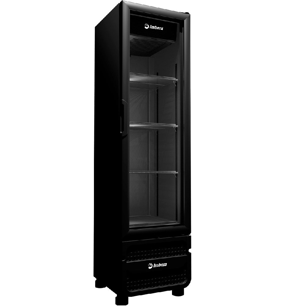 Expositor Vertical Imbera 229 Litros Full Black Vr08 - 127V