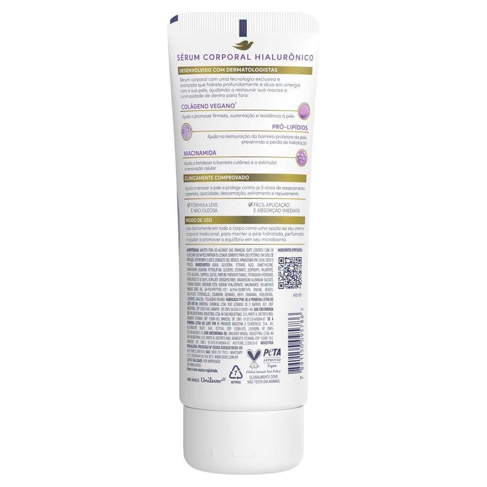 Sérum Dove Hidratante Corporal Hialurônico 180ml