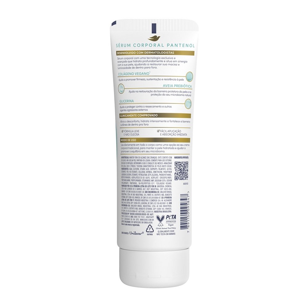 Sérum Dove Hidratante Corporal Pantenol + Dermo-Reparador 180ml