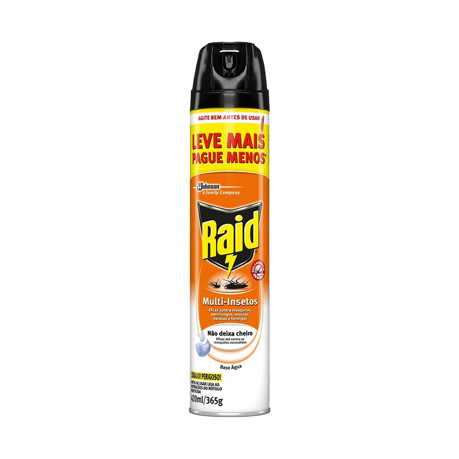 Inseticida Aerosol Raid Multi Insetos Agua Purificada 420Ml