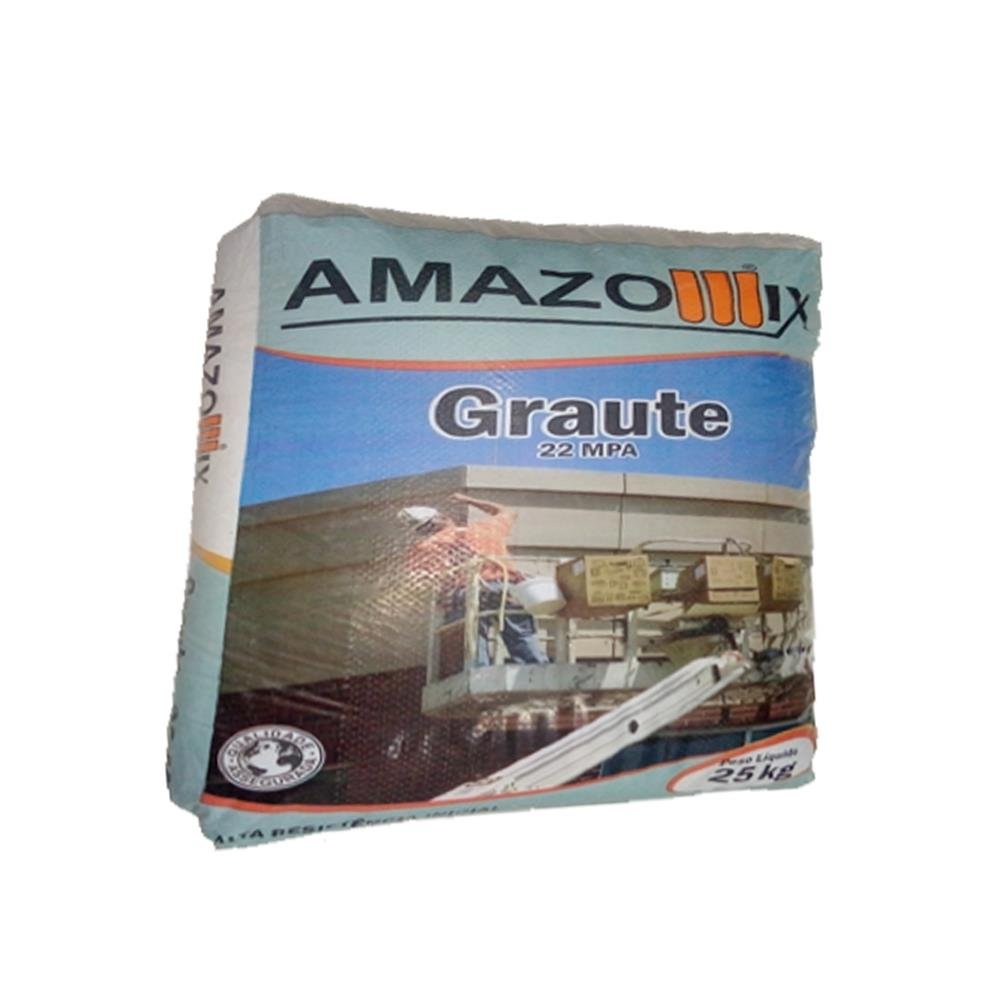 Argamassa Pronta Graute 22mpa 25kg Amazomix