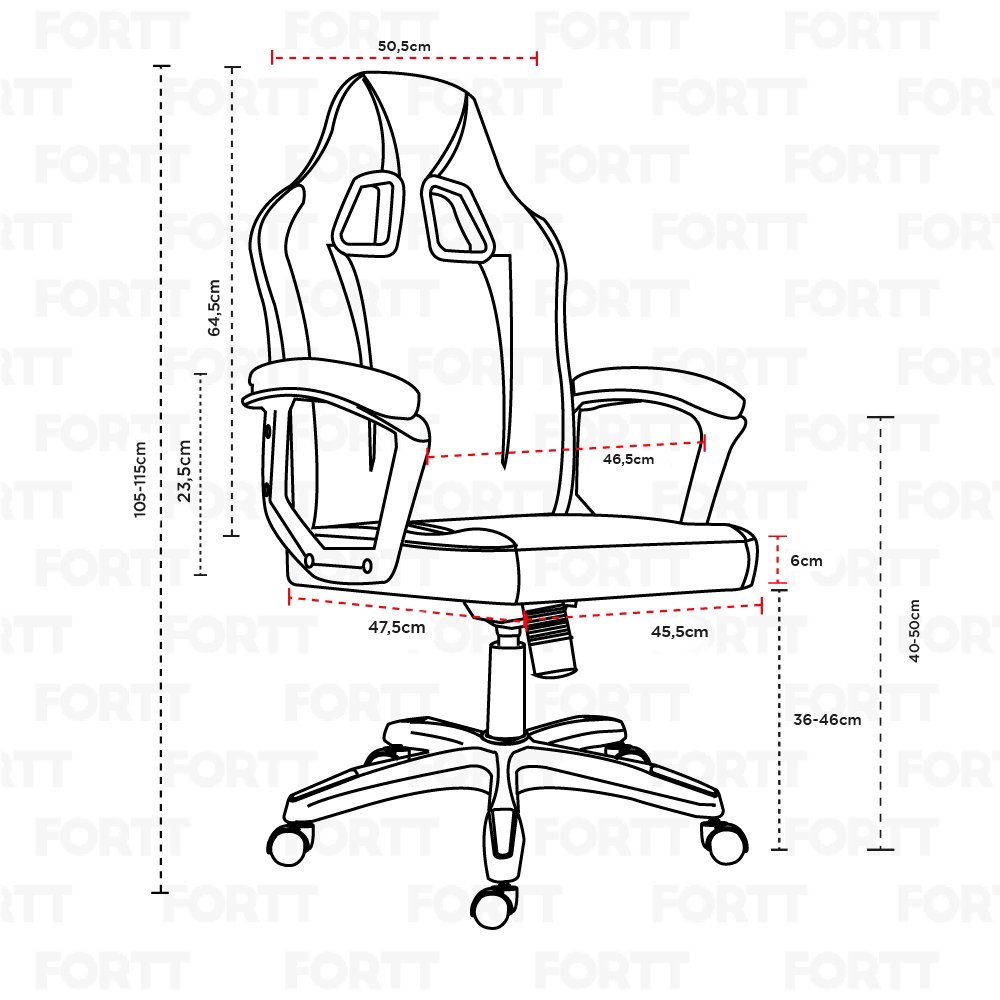 Cadeira Gamer Fortt Harbin Amarela - CGF022-AM