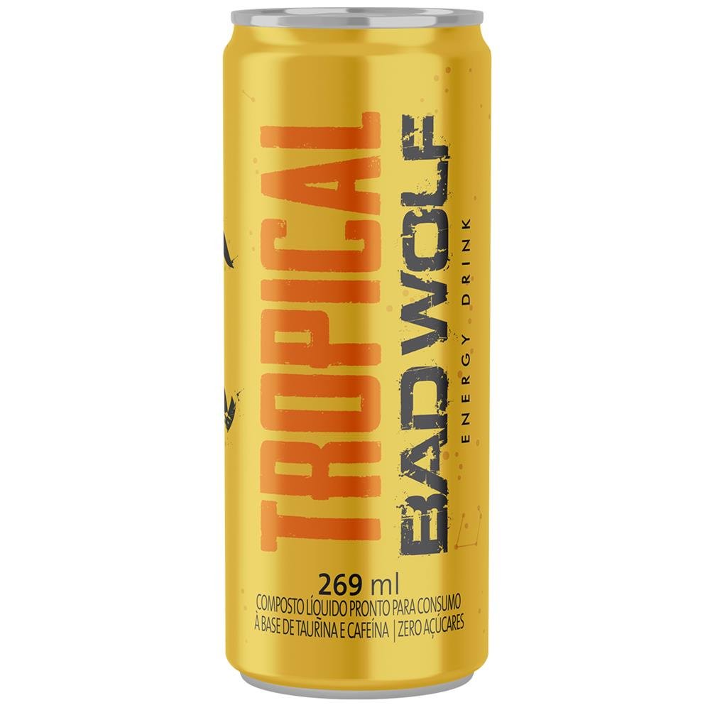 Energetico Bad Wolf Tropical 269Ml Lata Com 06 Unidades