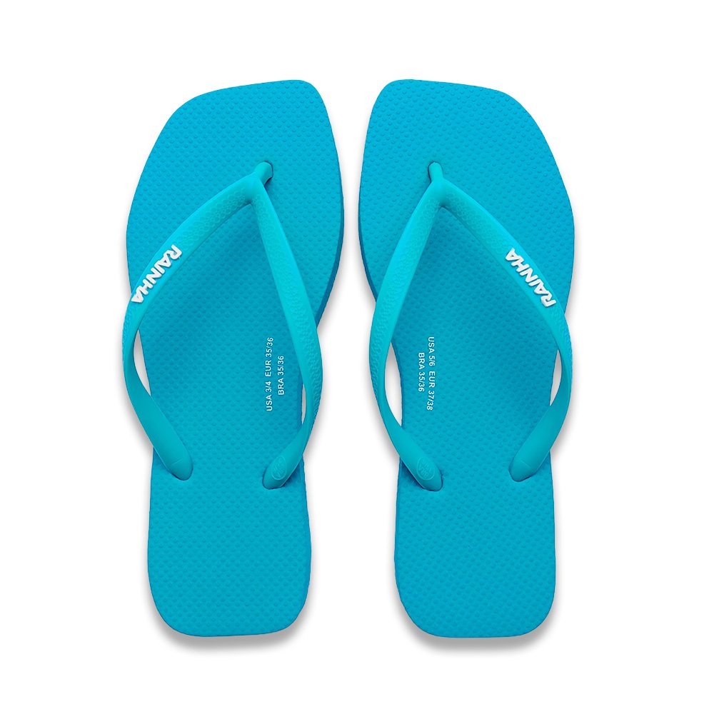 Chinelo Rainha - Square Color Azul Piscina