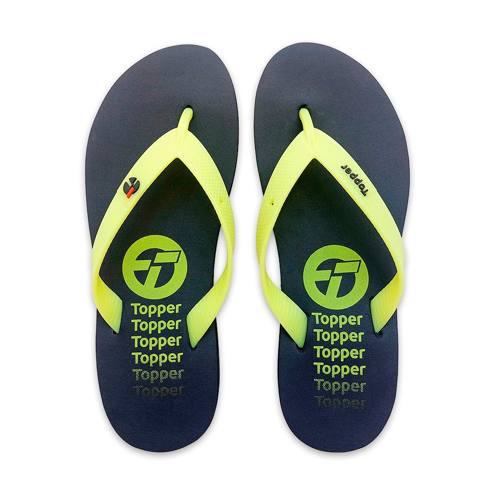 Chinelo Topper - Rest Preto / Verde Limão