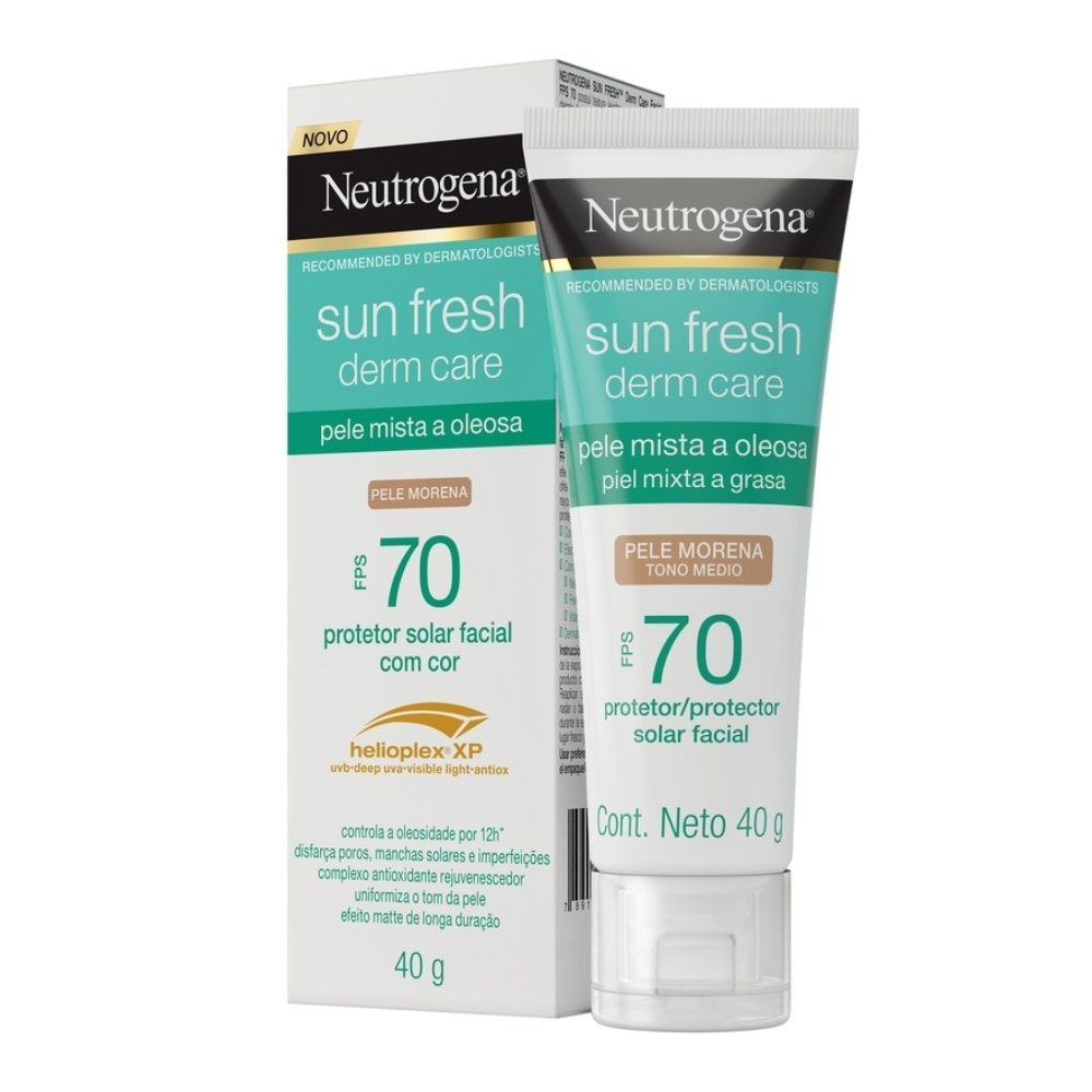 Protetor Facial Neutrogena Pele Morena FPS 70 - 40g