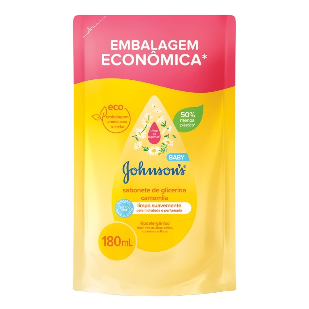 Sabonete Líquido Johnson's Baby Glicerina Camomila Refil 180ml