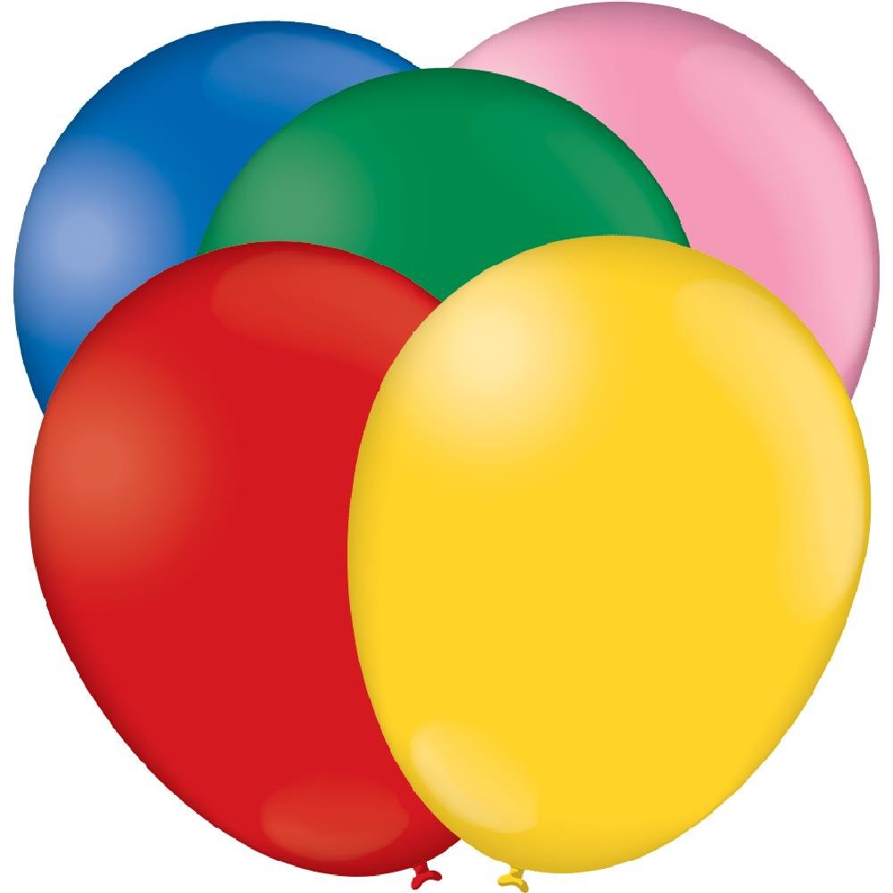 Balao Liso 9 Cores Mistas - Embalagem com 50 unidades.
