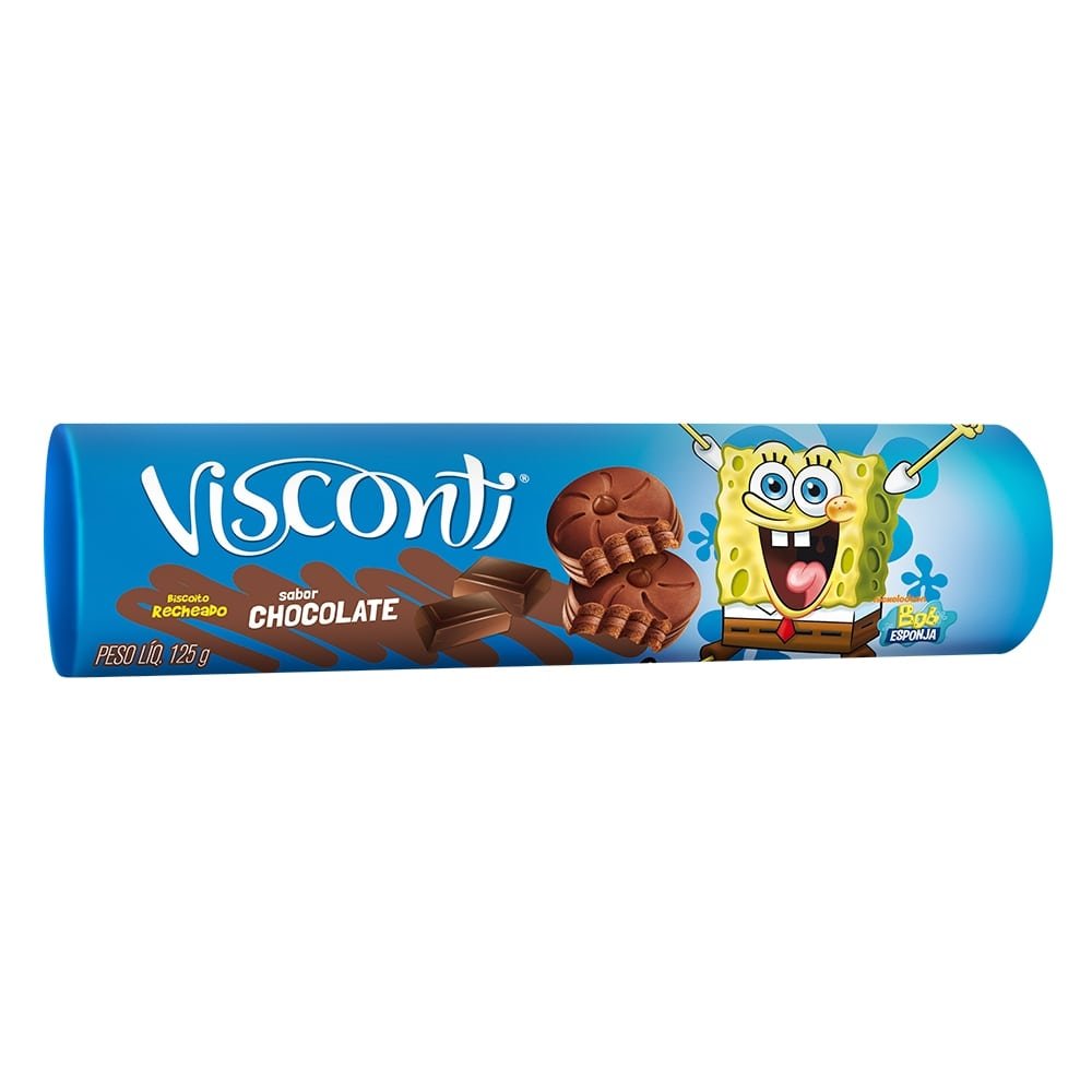 Biscoito Visconti Recheado Chocolate, 125g