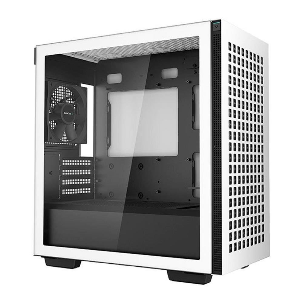 Gabinete Gamer DeepCool CH370 WH, Mini Tower, Vidro Temperado, Sem Fonte, Com 1 Fan, Branco