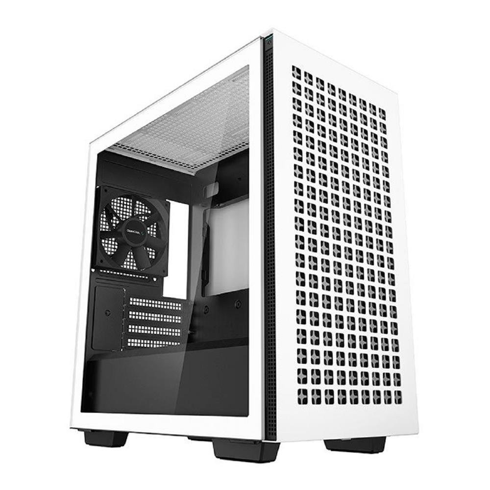 Gabinete Gamer DeepCool CH370 WH, Mini Tower, Vidro Temperado, Sem Fonte, Com 1 Fan, Branco