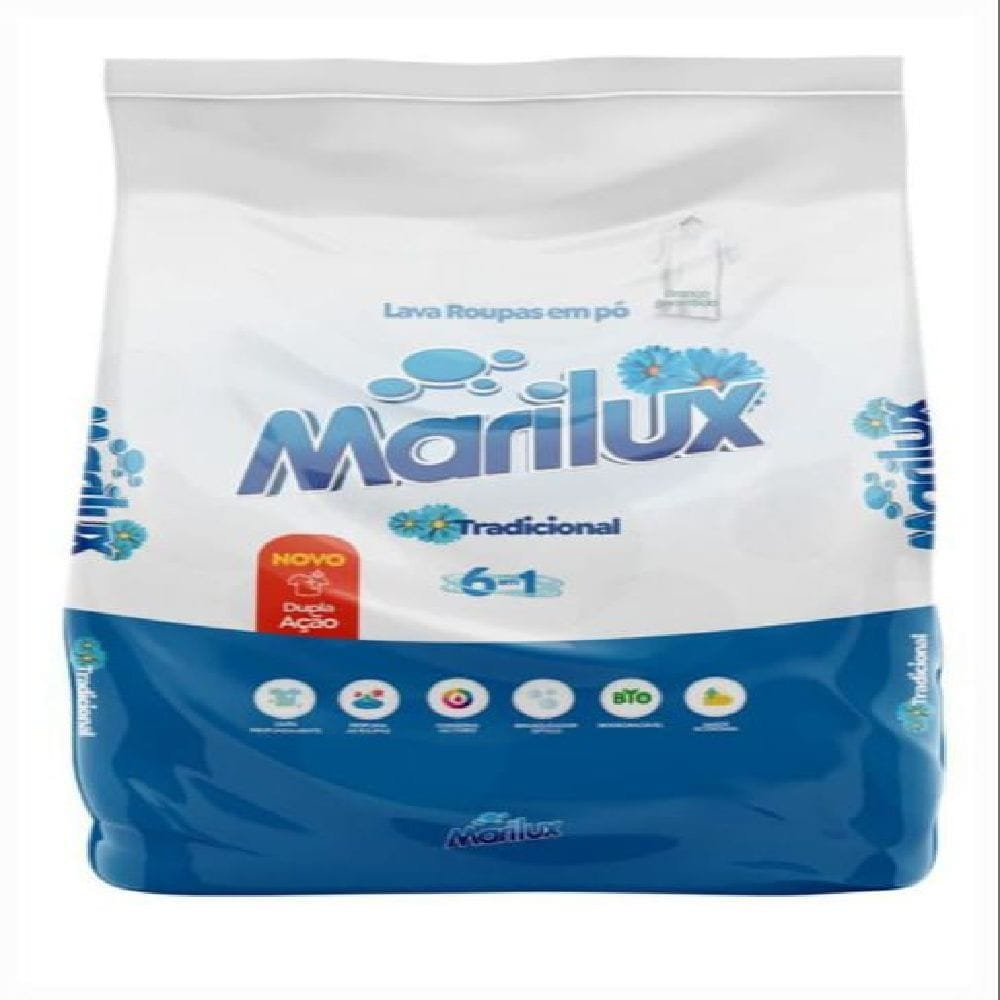 Sabao em Po Marilux Tradicional 500g - Fardo Contém 20 unidades.
