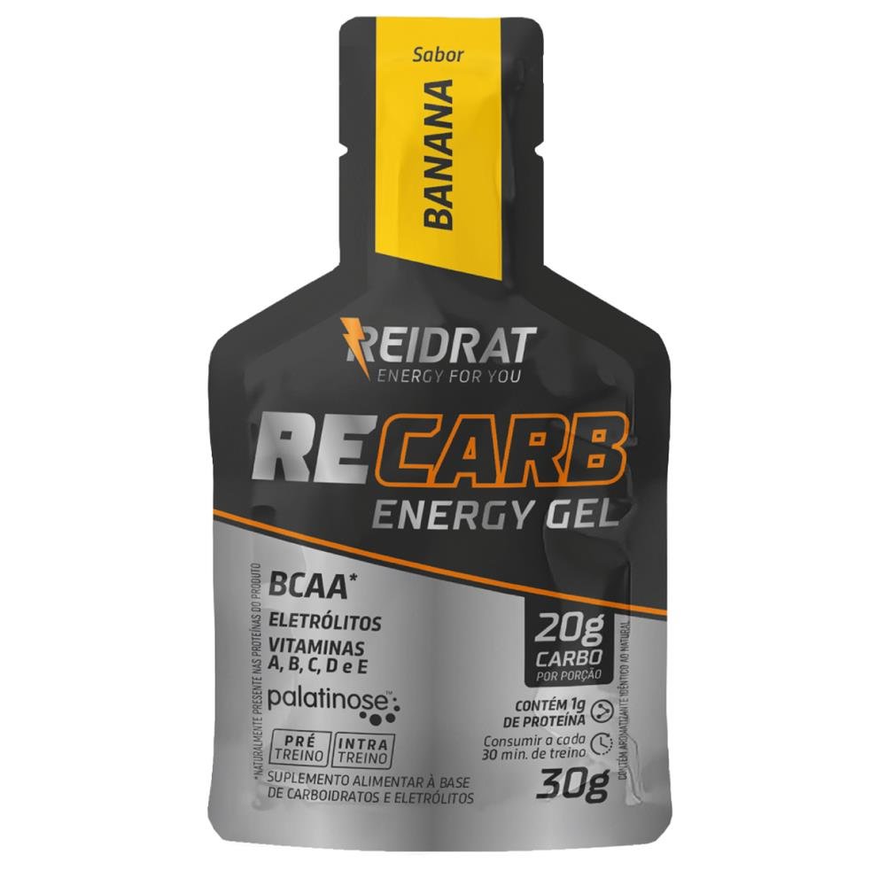 Recarb Energy Gel (Display 10 sachês 30g) - Banana