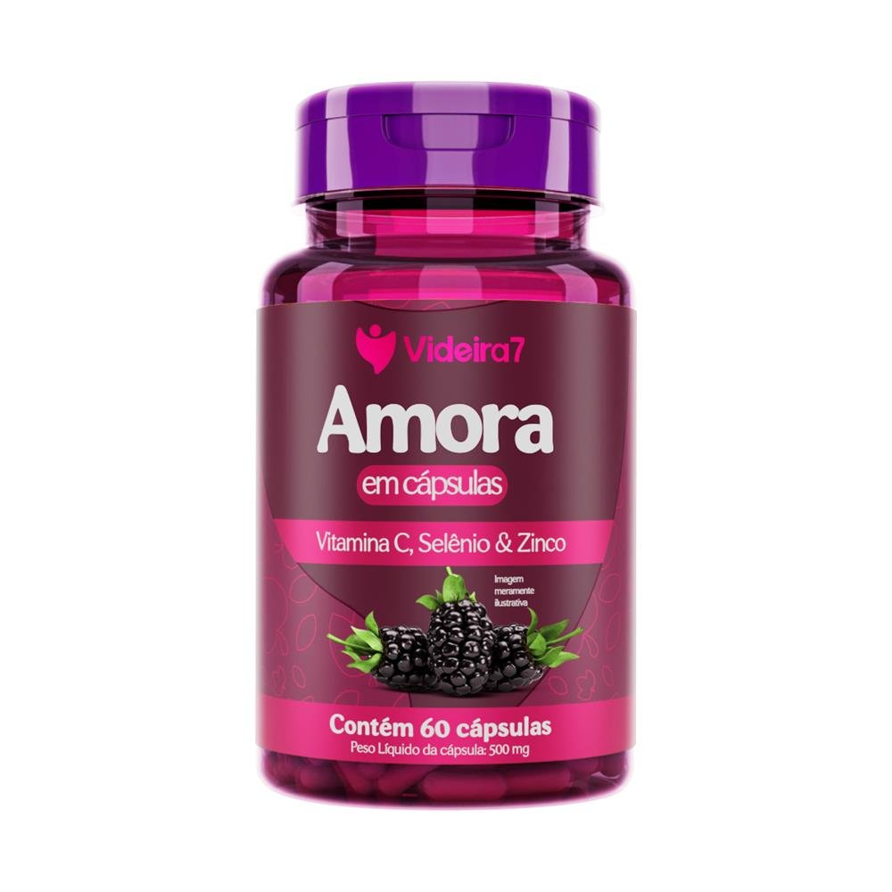 AMORA COM VITAMINA E MINERAIS 500 MG 60 CAPSULAS - VIDEIRA 7