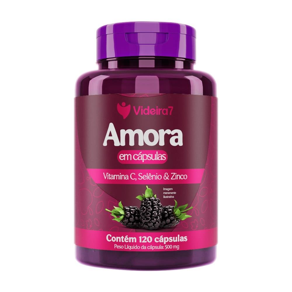 AMORA COM VITAMINAS E MINERAIS 500 MG 120 CAPSULAS - VIDEIRA 7
