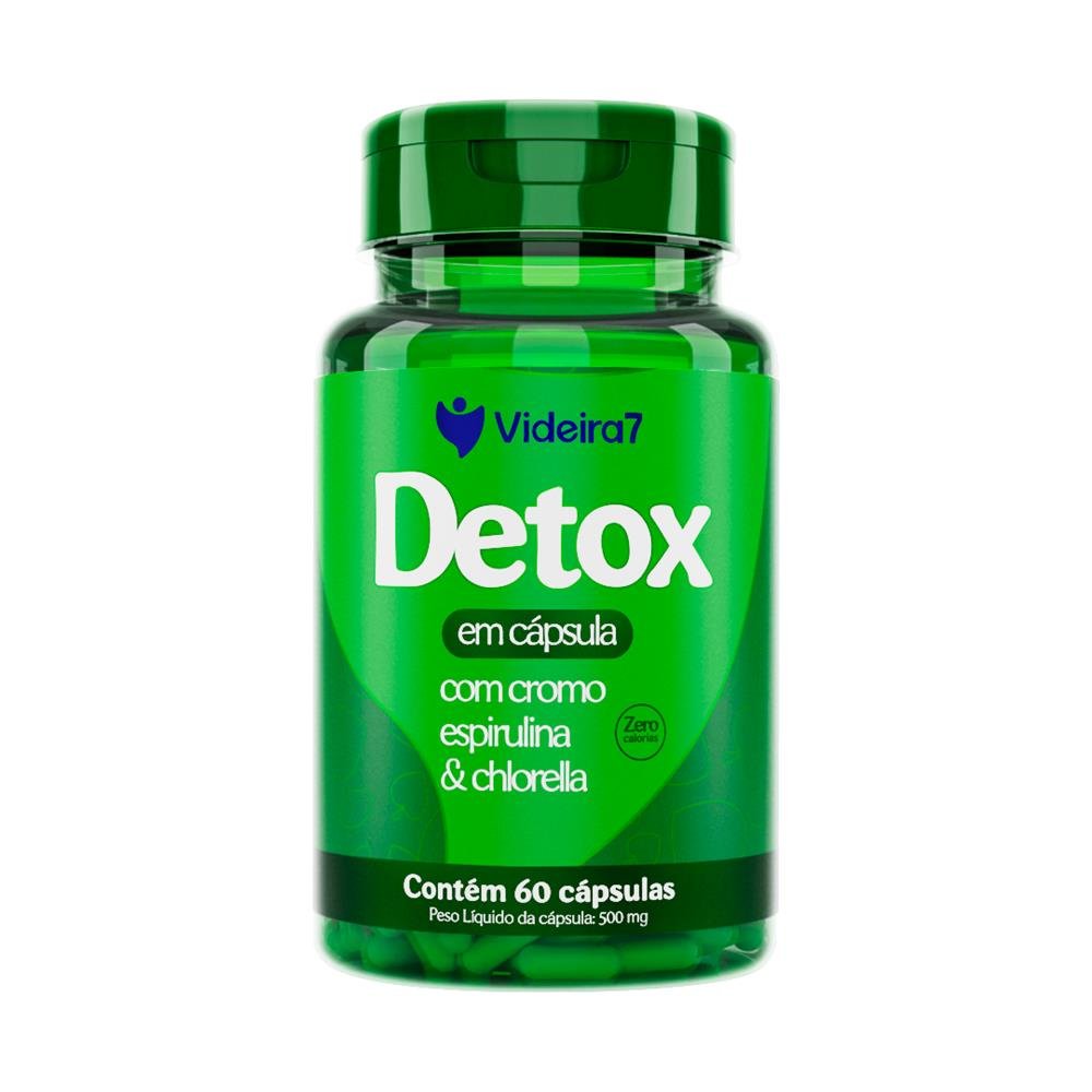 DETOX (espirulina, chlorella, cromo e guaraná) 500 MG 60 CAPSULAS - VIDEIRA 7