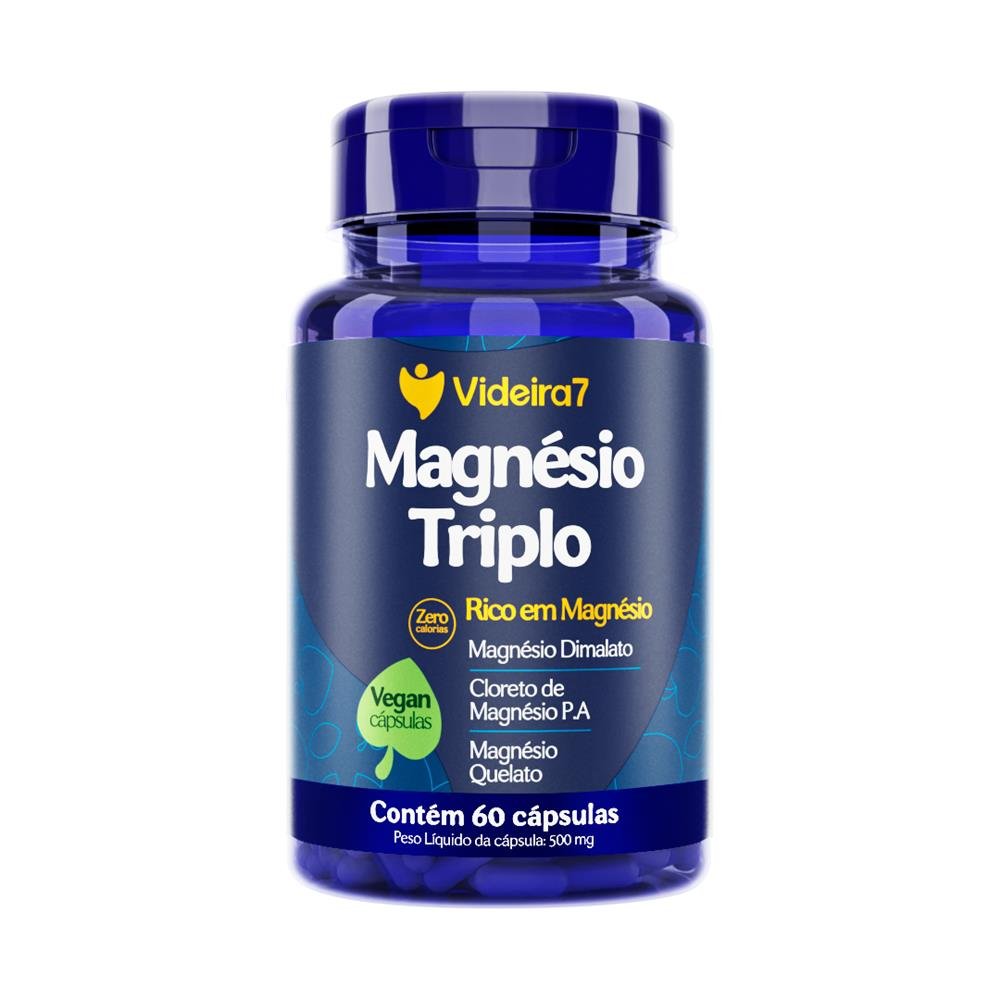 MAGNÉSIO TRIPLO (cloreto, quelato e dimalato) 60 CAPSULAS VEGANA - VIDEIRA 7