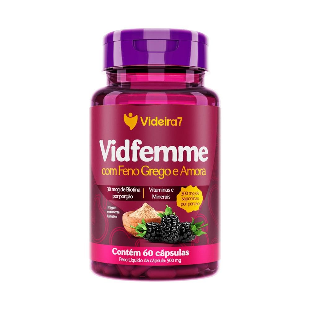 VIDFEMME (Feno Grego+Amora+Beleza Mulher) 60 CAPSULAS - VIDEIRA 7