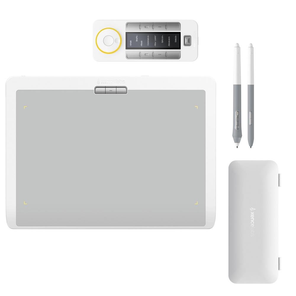 Mesa Digitalizadora Xencelabs Media SE Conjunto, 2 canetas, 12 Polegadas, Branco