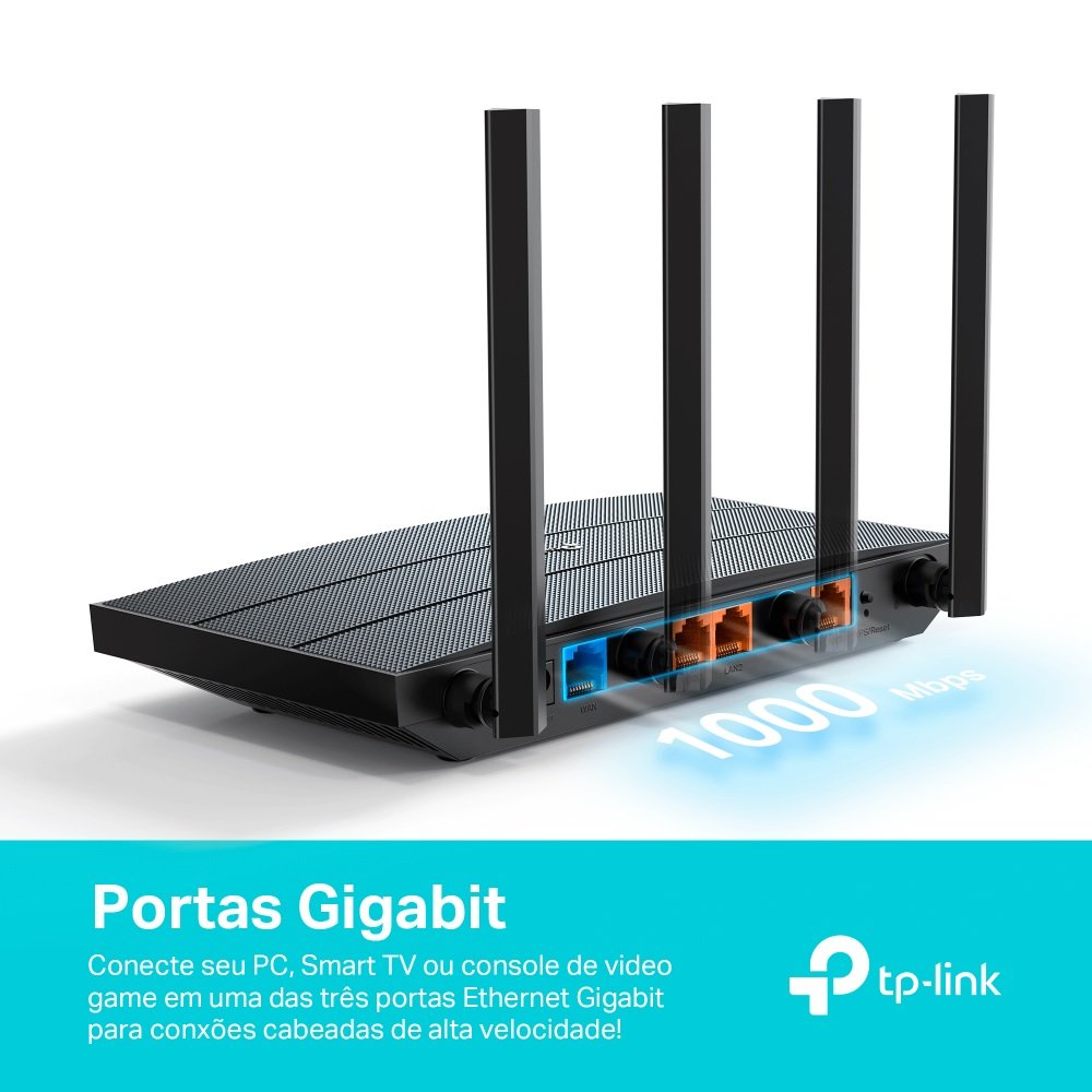 Roteador Wi-Fi 6 Ax1500 Archer Ax12 Dual Band / 4p Gigabit, Tp-Link