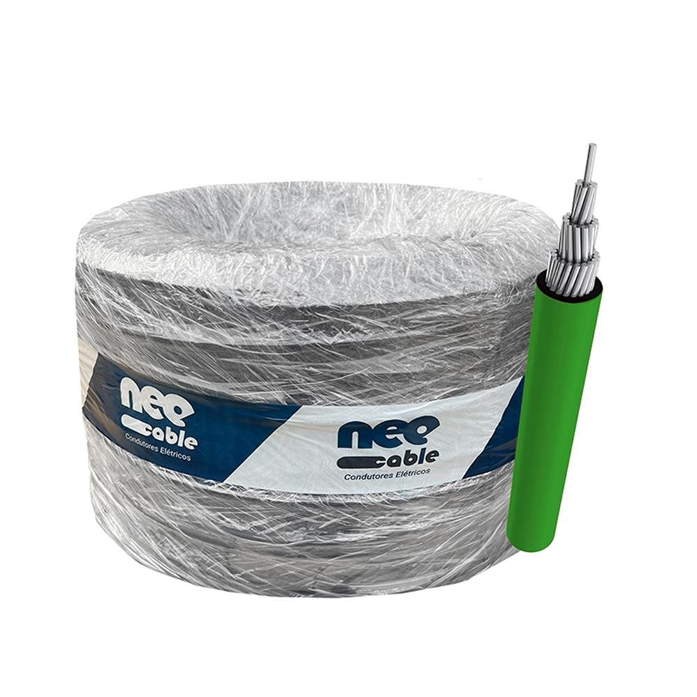 Cabo Aluminio 1Kv Singelo Verde 10Mm 100M Neocable