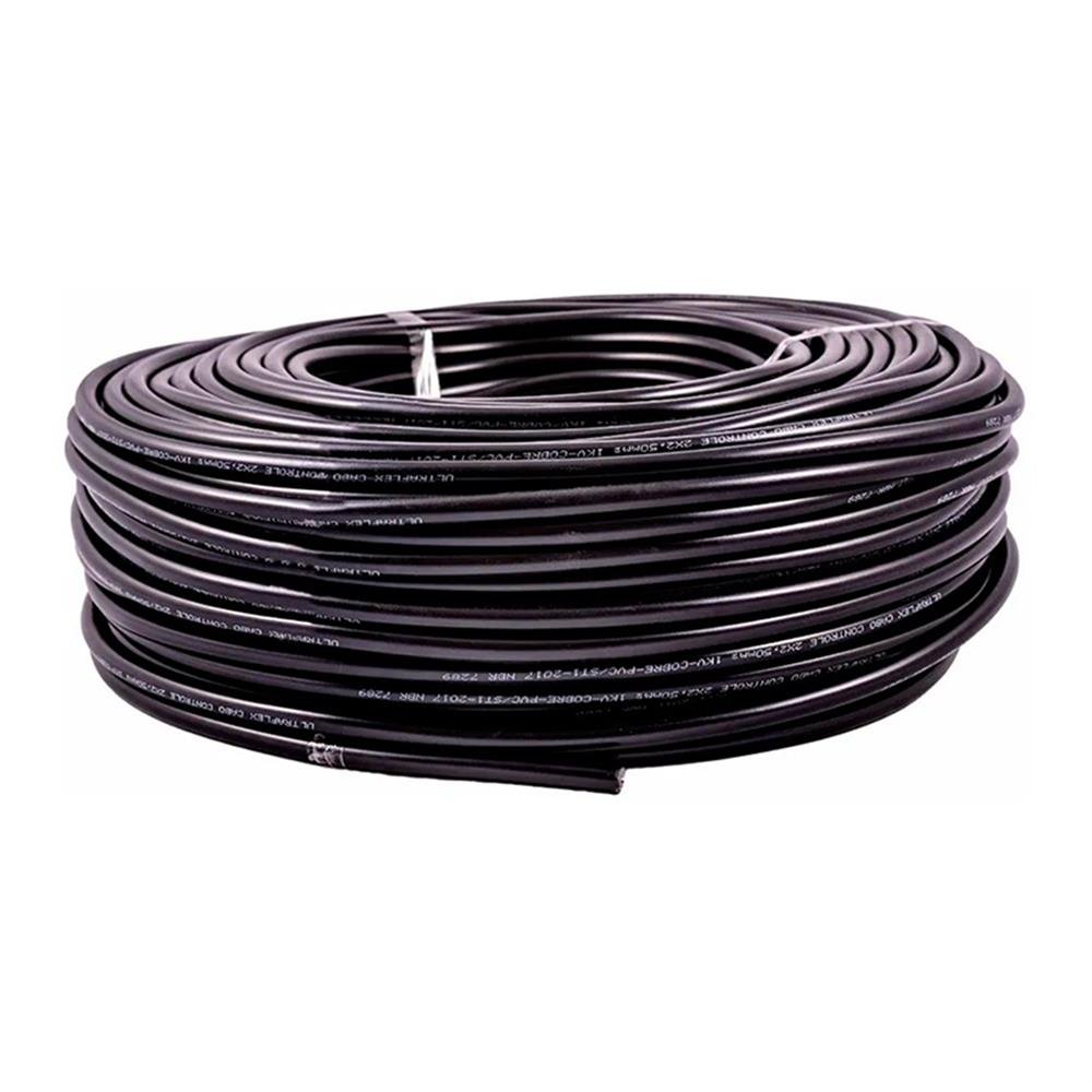 Cabo Multipolar 3X2,5Mm Preto Full 100M