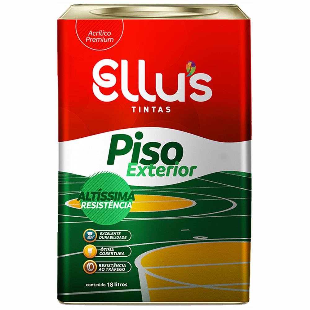Tinta Piso Exterior/Interior Ellus 18L Concreto