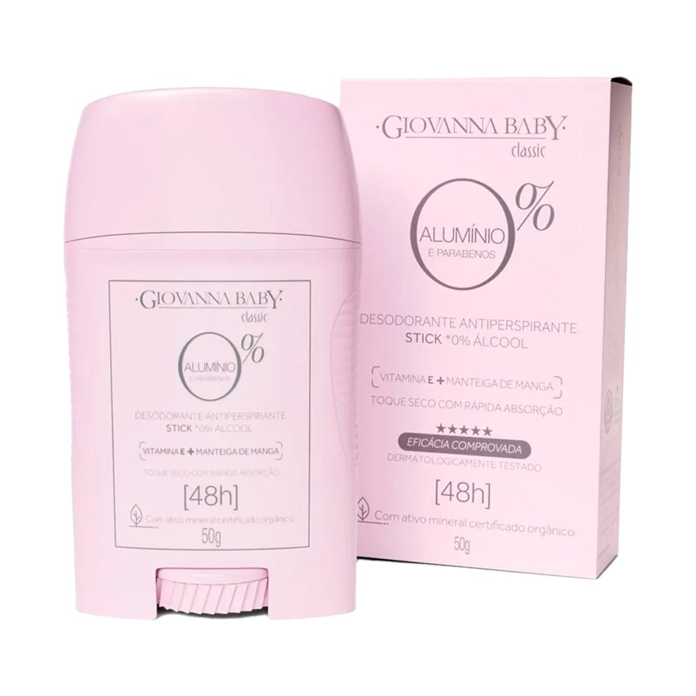 Desodorante Stick Giovanna Baby Fem 0% Aluminio Classic 50g