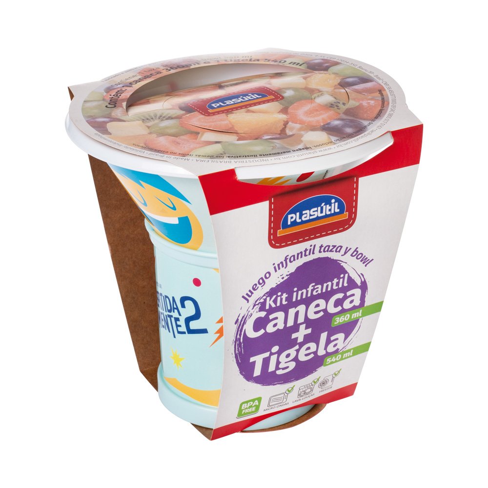 Kit com Caneca E Bowl Divertidamente