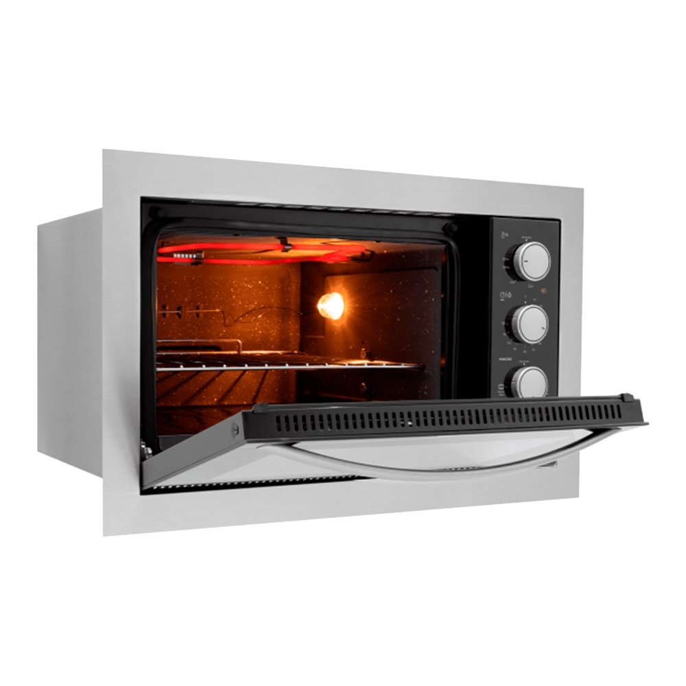 Forno Elétrico de Embutir Fischer Fit Line 48 Litros - Frontal, Inox, 220V