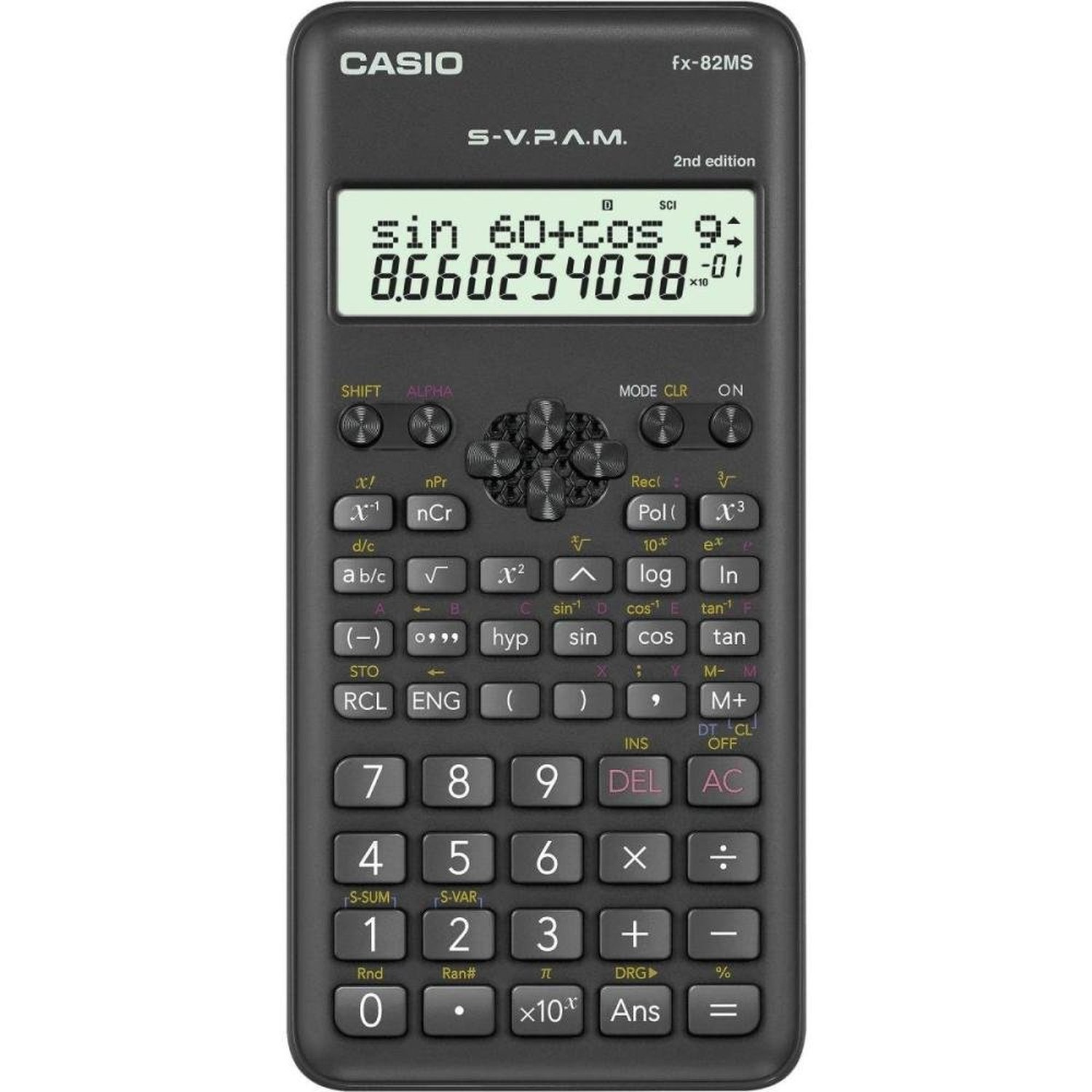 Calculadora Científica Casio Fx-82Ms-2-S4-Dh 240 Funções Preta Un.Venda: Pc/1