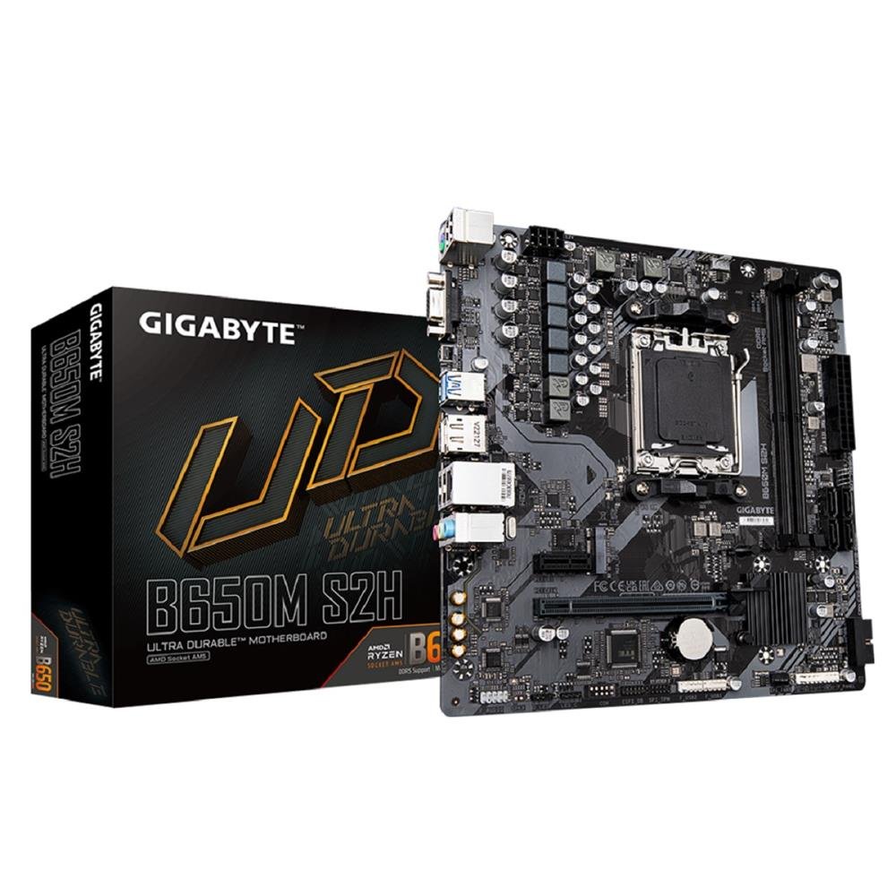 Placa Mãe Gigabyte B650m S2h, Chipset B650, Amd Am5, Matx, Ddr5