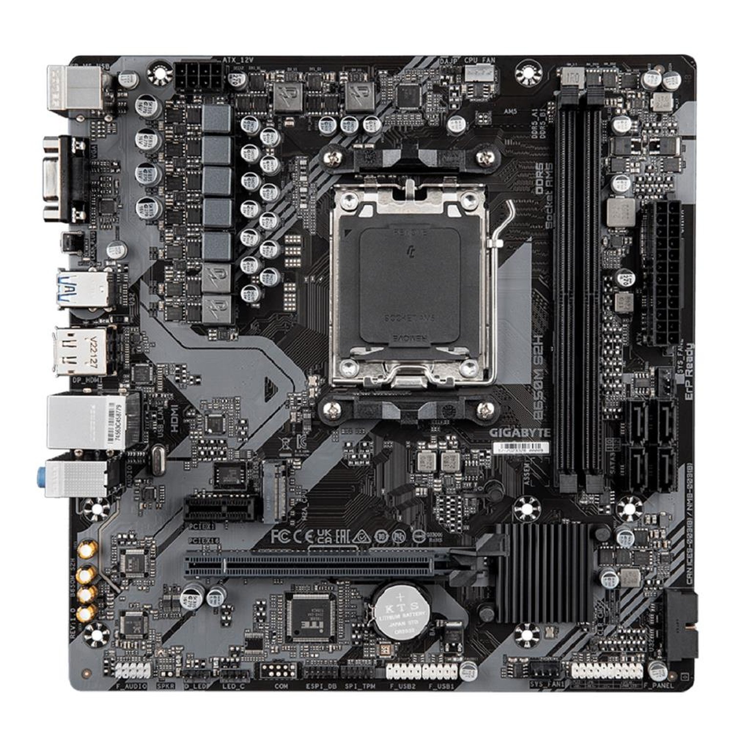 Placa Mãe Gigabyte B650m S2h, Chipset B650, Amd Am5, Matx, Ddr5