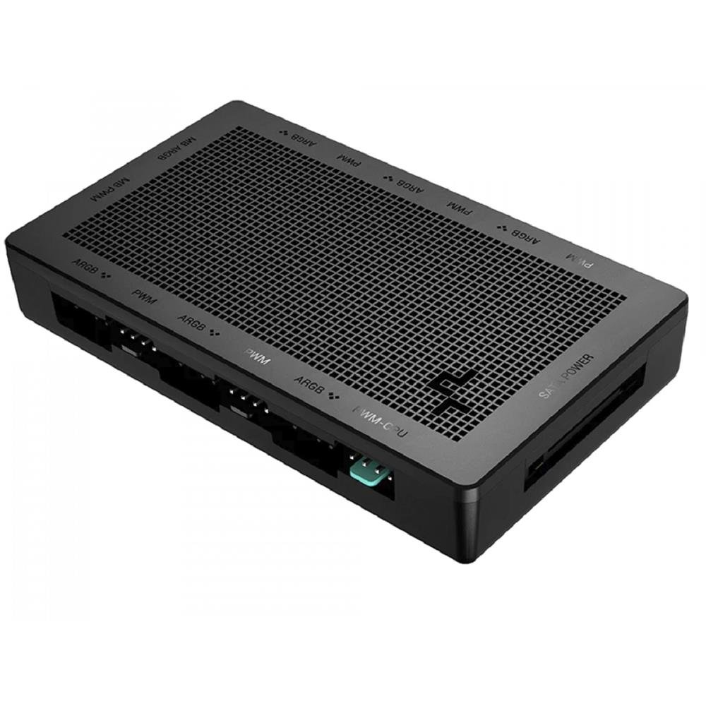 Hub Controlador Para Cooler Fan DeepCool SC790, 6 Portas, PWM, RGB, Preto