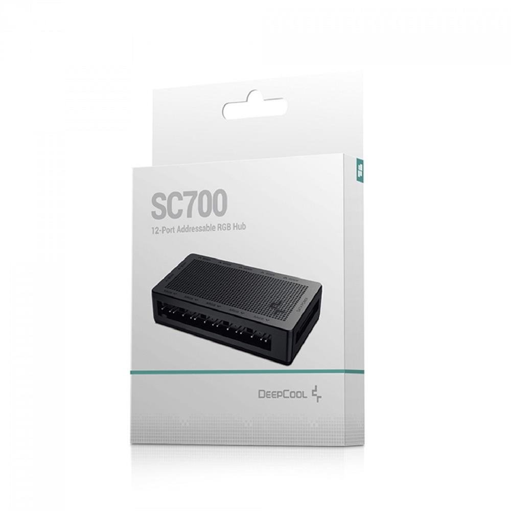 Hub Controlador para Cooler Fan ARGB DeepCool SC700, 12 Portas 5V, Preto