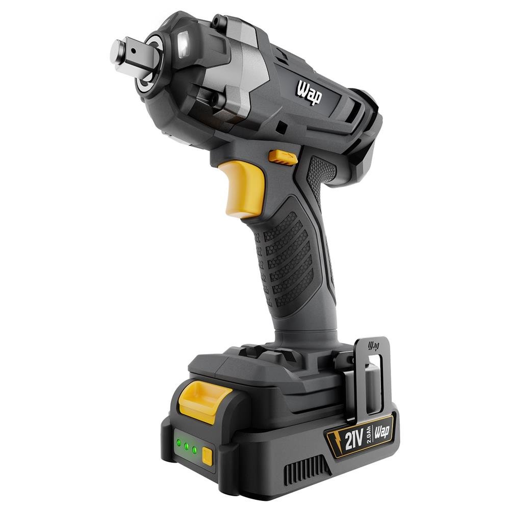 Chave de Impacto WAP K21 CH01, 21V, Bateria 2000mAh, Bivolt, Cinza e Amarelo