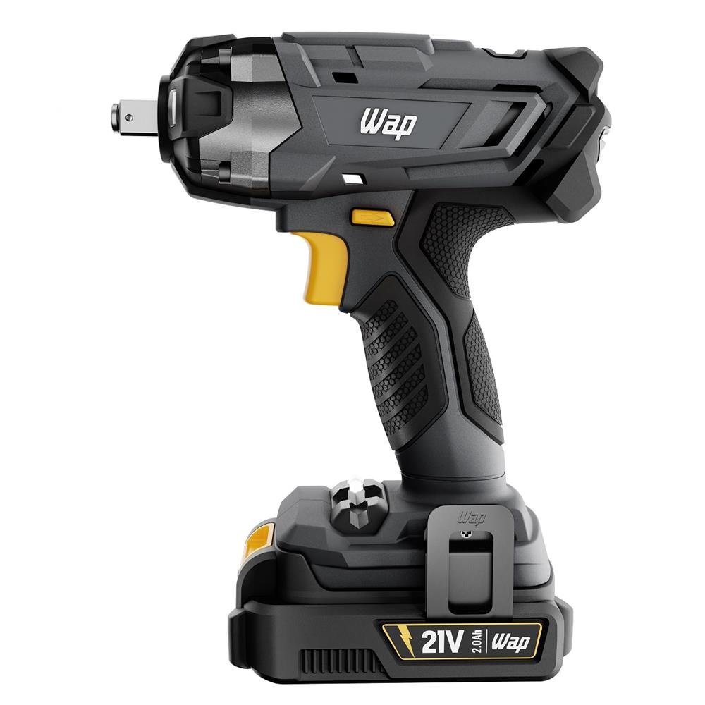 Chave de Impacto WAP K21 CH01, 21V, Bateria 2000mAh, Bivolt, Cinza e Amarelo