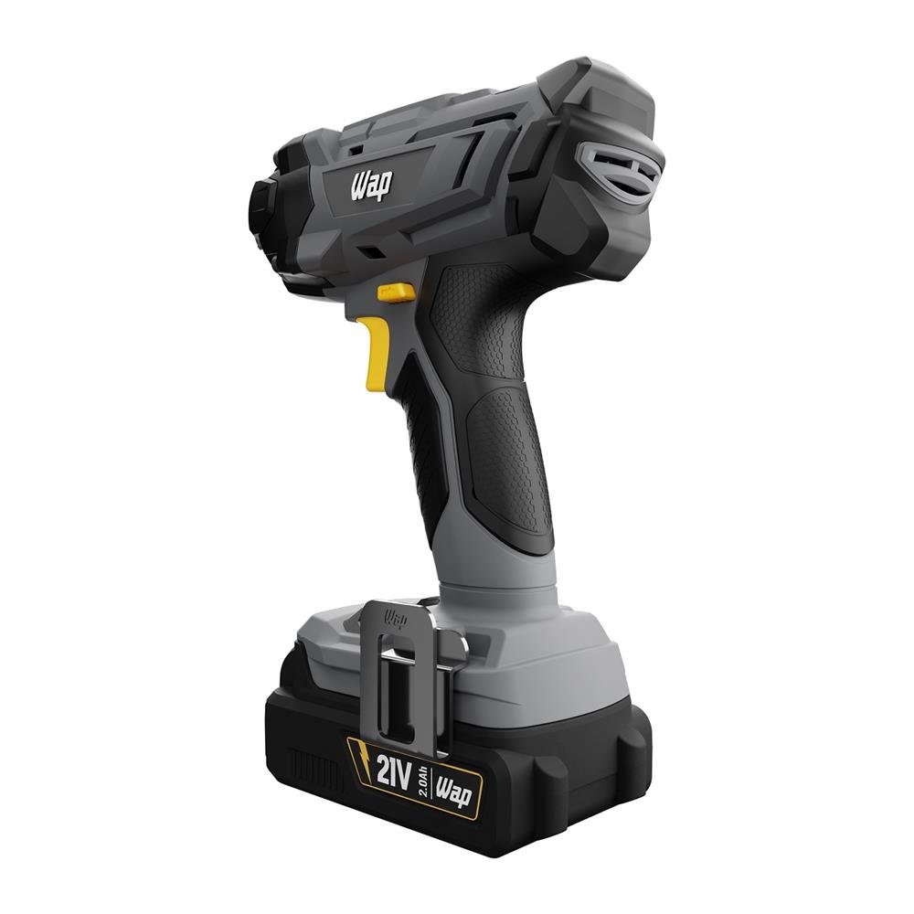 Chave de Impacto WAP K21 CH01, 21V, Bateria 2000mAh, Bivolt, Cinza e Amarelo