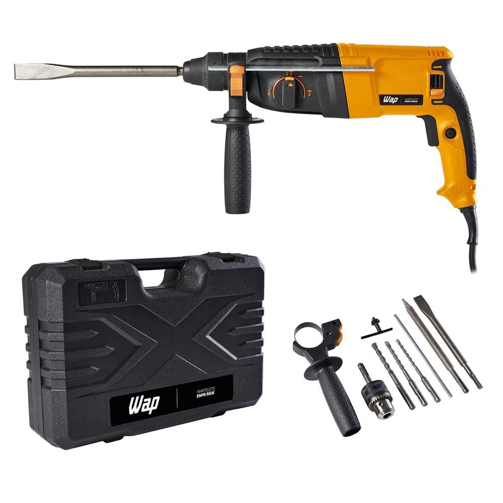 Martelete WAP EMPR 900K SDS PLUS, Potência 900W, 220V, Amarelo e Preto