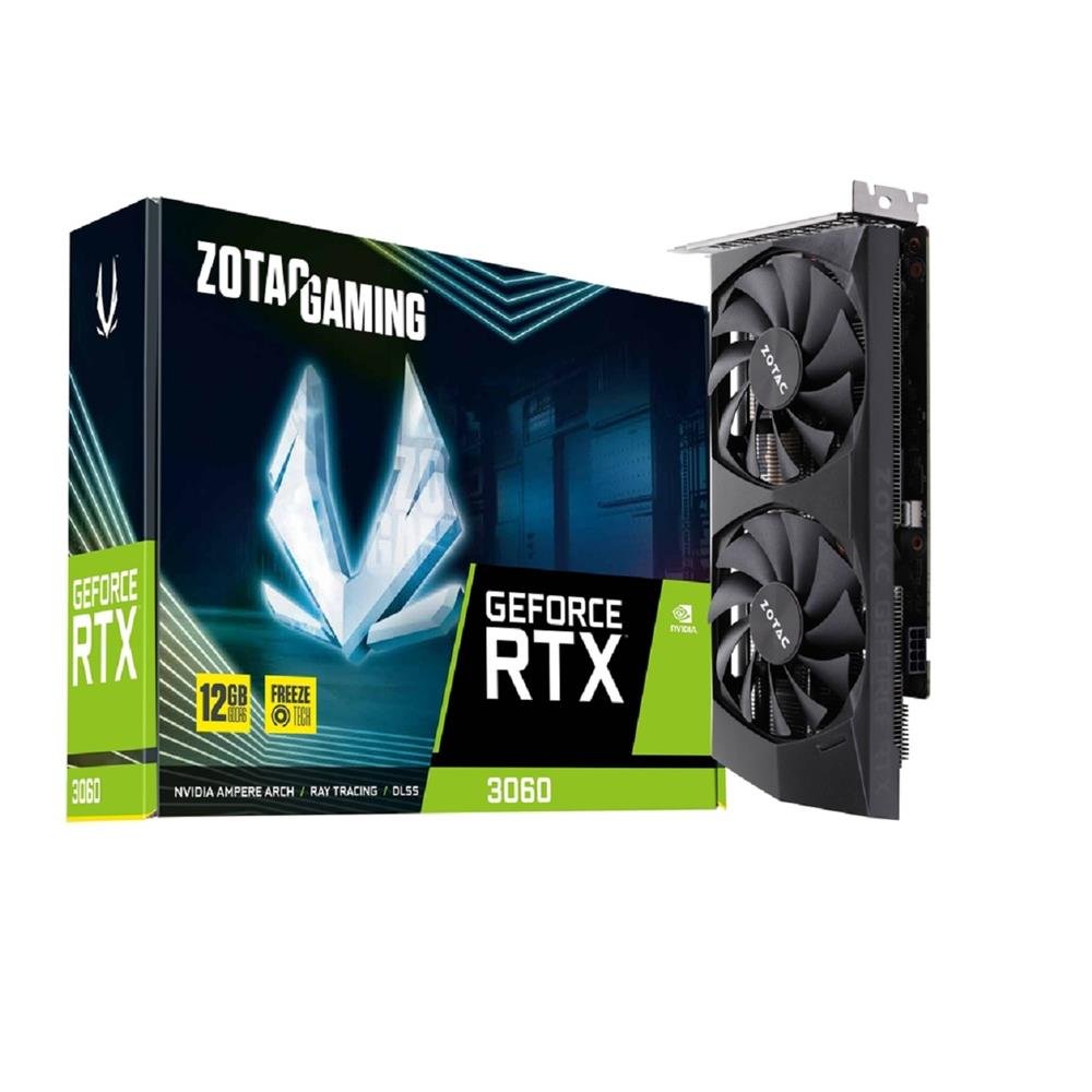 Placa De Vídeo Zotac Gaming Geforce Rtx 3060, 12Gb, Gddr6, 192-Bit, Preto
