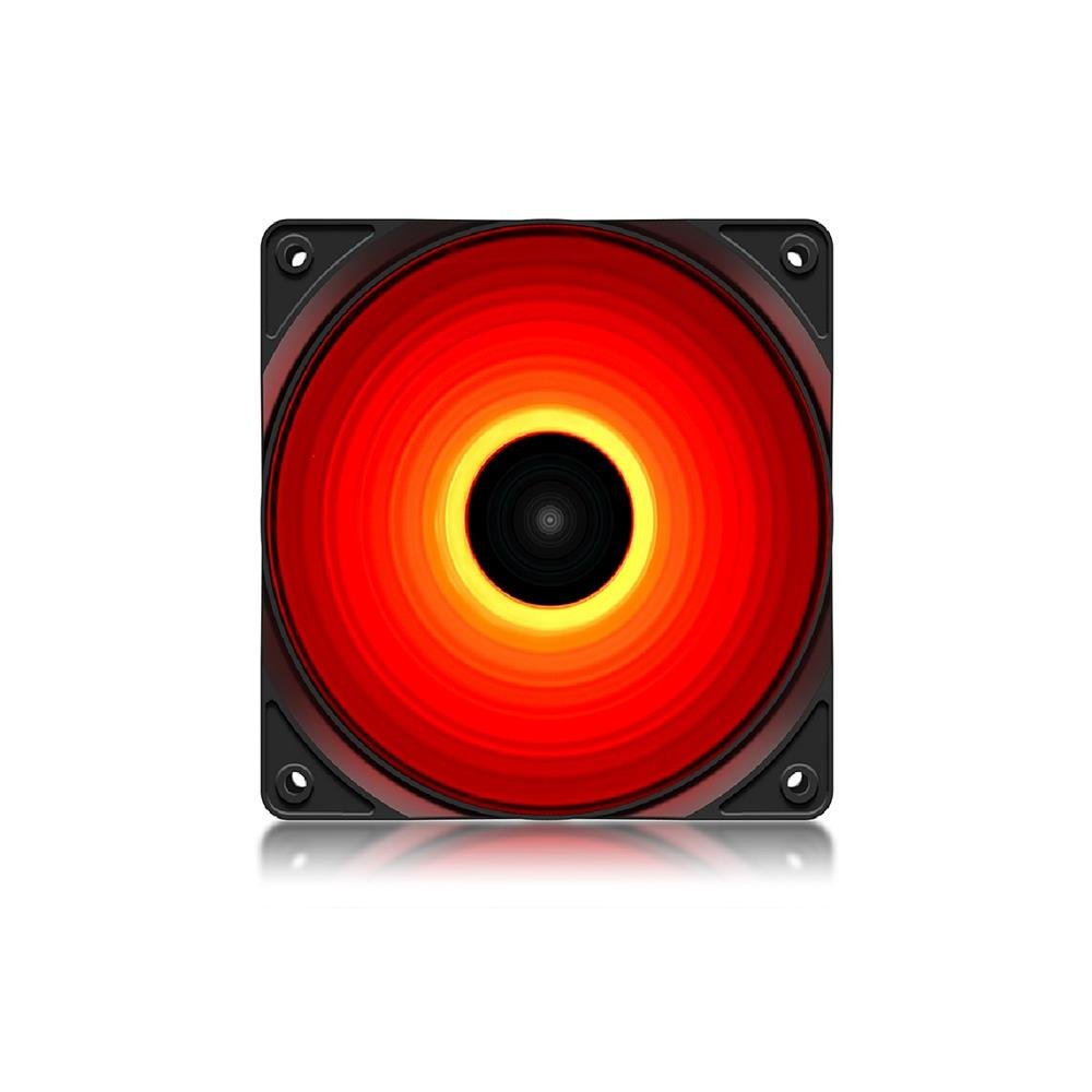 Cooler para Gabinete DeepCool RF120R, LED Vermelho, 120mm, Preto